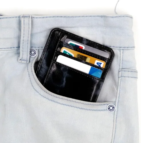 Miniatura 9 de kandouren Billeteras de cuero RFID minimalistas delgadas, billetera con bolsillo frontal, tarjetero para tarjetas de crédito para hombres y mujeres