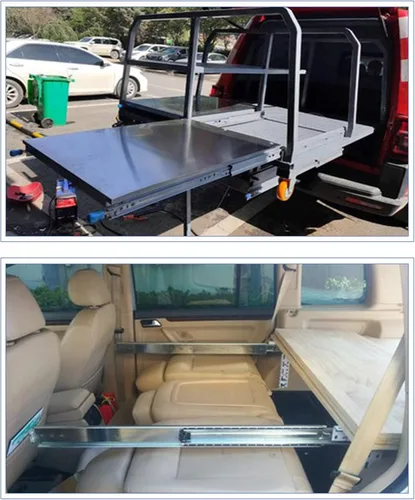 Miniatura 5 de Diapositivas de cajón para equipos industriales pesados, de 2.992 in de ancho, con cerradura, rodamientos de bolas, extensión completa, capacidad