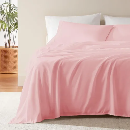 Miniatura 32 de SLEEP ZONE Juego de Sábanas Refrescantes a Rayas Queen - Juego de Sábana Ajustable, Sábana Plana y Fundas de Almohada de 4 Piezas - Sábana de Cama a