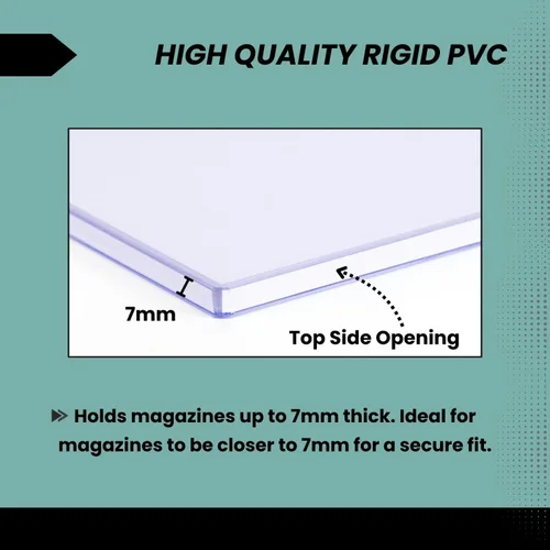 Miniatura 5 de Soporte para carga superior de revista, fundas de PVC transparente de alta calidad, cubiertas de plástico de 0.276 in de grosor, cargadores
