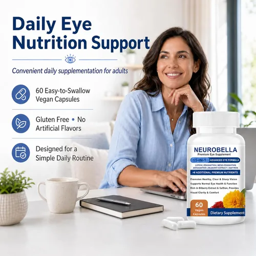 Miniatura 4 de Neurobella Fórmula Avanzada 15 en 1 para Ojos Apoyo Nutricional, 60 Cápsulas Contiene carotenoides (luteína, zeaxantina, etc. ), extracto
