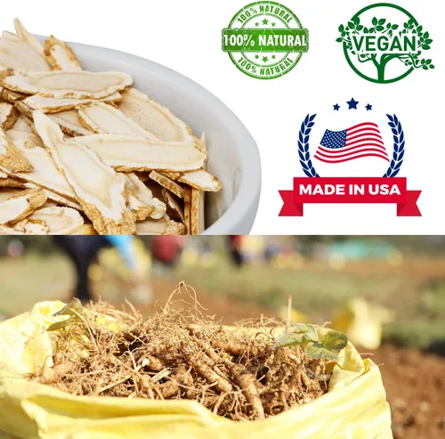 Miniatura 5 de Rebanadas de ginseng americano de 16 onzas de Wisconsin, Wisconsin, cultivadas. La mayoría de la gente lo usa para hacer té de ginseng. Bueno