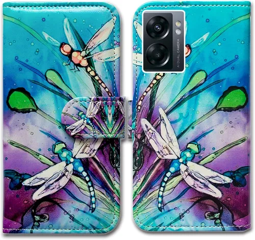 Miniatura 9 de Bcov Funda para OnePlus Nord N300 5G, diseño de pájaro negro y verde con tapa para teléfono con ranura para tarjeta y soporte para OnePlus Nord N300
