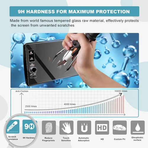 Miniatura 3 de CDEFG Protector de pantalla HRV 2023 para Hondaa HRV EX-L 2023 Protector de pantalla táctil de 9 pulgadas, láminas de navegación, película 9.1 in