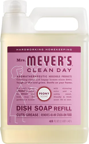 Miniatura 12 de MRS. MEYER'S CLEAN DAY - Repuesto de jabón líquido para platos, albahaca, 48 onzas líquidas