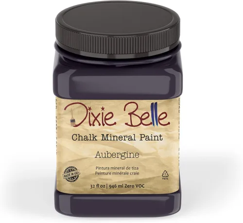 Miniatura 265 de Dixie Belle Paint Company - Pintura con acabado de tiza para muebles, color negro (Caviar), 1 galón, 128 fl oz, pintura mineral color rosa intenso