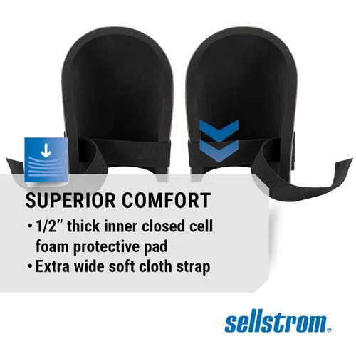 Miniatura 4 de Sellstrom KneePro ZeroGravity - Rodilleras protectoras con acolchado de espuma gruesa, comodidad durante todo el día, sin marcas, ajuste universal