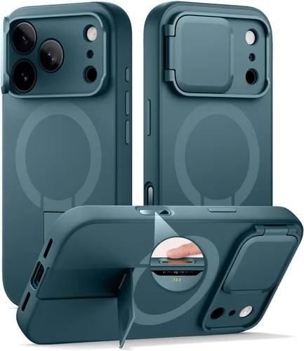 Miniatura 46 de SURITCH - Funda para iPhone 17 Pro Max con cubierta de control de cámara, cubierta para cámara y soporte ajustable, compatible con MagSafe, a prueba