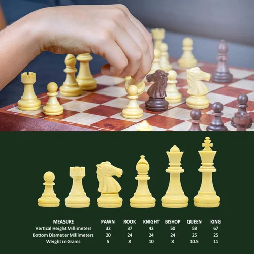 Miniatura 3 de Juego de ajedrez de viaje magnético para niños y adultos. Juego de mesa de ajedrez portátil de 12 x 12 pulgadas para principiantes y jugadores