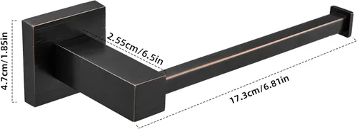 Miniatura 7 de BigBig Home ORB - Portarrollos de papel higiénico para baño, montaje en pared para baño y cocina, estilo cuadrado moderno