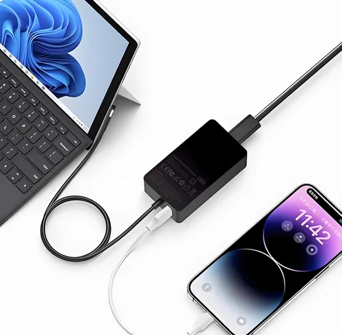 Miniatura 4 de Cargador de superficie de 65 W para Microsoft Surface Pro 10/9/8/7, Surface Laptop 6/5/4/3, Surface Book, Surface Go, adaptador de corriente