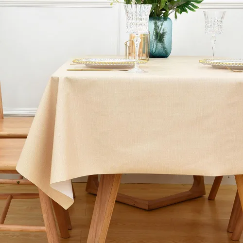 Miniatura 8 de Mantel Impermeable Limpiable para Mesa Rectangular, Manteles de Vinilo Resistente para Exteriores, Cubierta de Mesa de PVC para Picnic