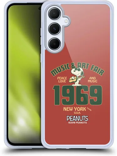 Miniatura 432 de Head Case Designs Funda de gel Woodstock 50th con licencia oficial de Peanuts Snoopy Guitar 1969 [protección de grado militar] compatible