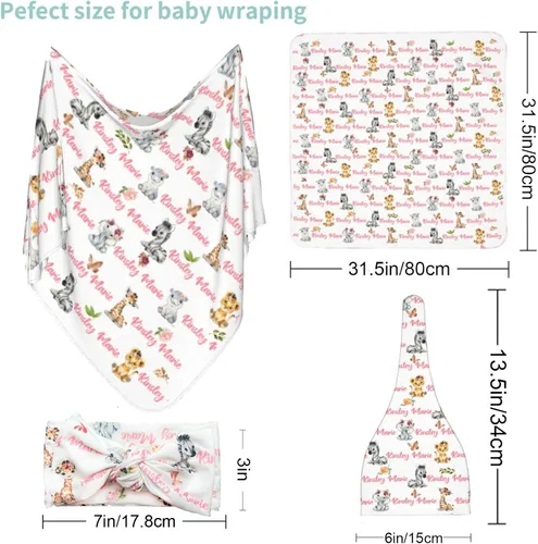 Miniatura 2 de Mantas de bebé personalizadas para niños y niñas, manta de bebé personalizada con nombre, regalos personalizados para bebés, mantas de bebé