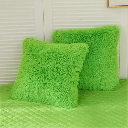 Miniatura 21 de LIFEREVO Paquete de 2 fundas de almohada de piel sintética esponjosa, fundas de almohada cuadradas de 18 x 18 pulgadas, fundas de almohada Blanco
