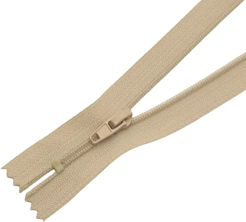 Miniatura 2 de MebuZip 2 cremalleras inferiores cerradas de 18 pulgadas, color beige #3, cremalleras de bobina de nailon para costura, cojines de almohada