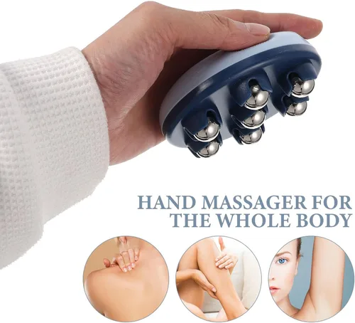 Miniatura 6 de Healeved Bola de rodillo de masaje para cuello, espalda y hombro, masajeador de punto de acupuntura de mano con diseño de punto de gatillo
