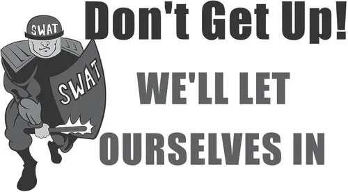 Miniatura 2 de CafePress SWAT Dont Get Up - Taza de café de cerámica de 11 oz (11.0 fl oz)
