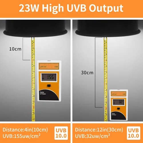 Miniatura 5 de Luz de reptil UVA UVB de 23 W 10.0, terrario del desierto, lámpara fluorescente compacta, bombilla de reptil UVB para dragón barbudo, lagarto