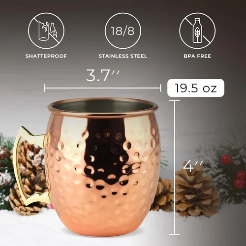Miniatura 4 de Tazas PG de cobre para cóctel Mula de Moscú