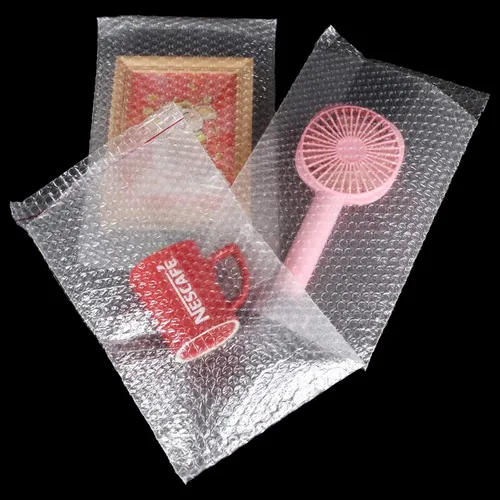 Miniatura 6 de 50 bolsas de burbujas transparentes de 7-7/8 x 11-7/8 pulgadas, bolsas de burbujas autoadhesivas de doble pared para embalaje, mudanza, envío