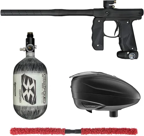 Action Village Empire Mini GS TP Contender Kit de pistola de paintball con tanque 68/4500 Negro Polvo/Negro Polvo