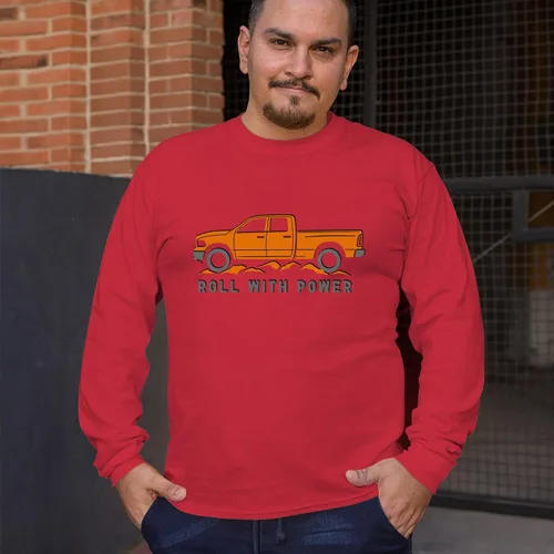 Miniatura 93 de Tee Hunt Camisetas gráficas y camisetas sin mangas para hombre Roll with Power Pickup Truck