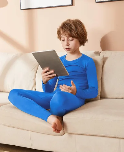 Miniatura 4 de MRIGNT Ropa interior térmica para niños, conjunto de pantalones largos térmicos con camisa y pantalones
