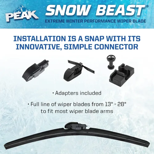 Miniatura 5 de PEAK Snow Beast Winter - Escobilla para limpiaparabrisas, 13 pulgadas