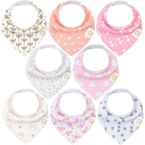 Miniatura 40 de KeaBabies - Juego de 8 baberos tipo bandana para bebés, niñas y niños - Baberos de algodón orgánico para babeo y dentición para recién nacidos