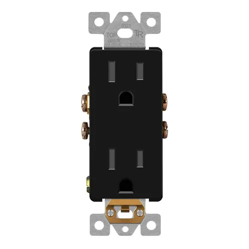 Miniatura 26 de LIDER LR15-TR-GD5P - Receptáculo decorativo mate c/tapa frontal intercambiable, tomacorriente a prueba de manipulaciones/niños, autoconexión a Dorado