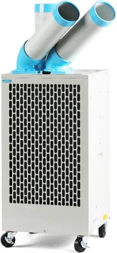 Uninex SAC3000 KOOLZONE - Enfriador de puntos móvil para interiores y exteriores con doble conducto, grado industrial, refrigerante 10,236-BTU, R-32