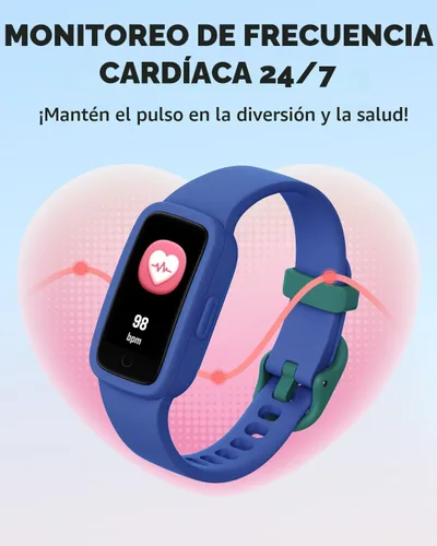 Miniatura 6 de BIGGERFIVE Vigor 3 - Reloj de seguimiento de actividad física para niños, pantalla AMOLED, no necesita aplicación, no necesita teléfono, resistente
