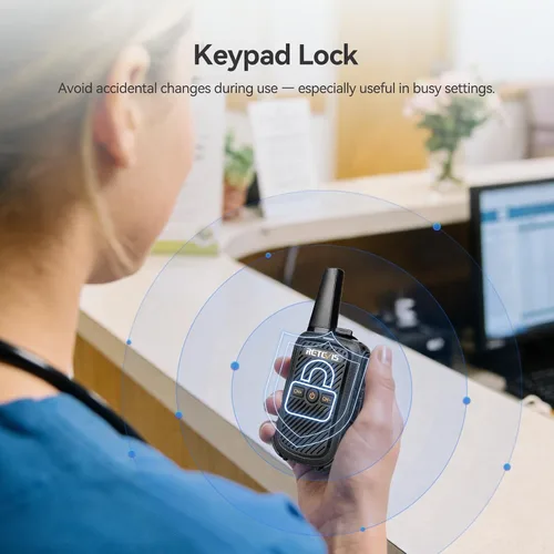 Miniatura 9 de Retevis Walkie Talkies RT15 de largo alcance, mini walkie talkie de carga rápida, USB de carga rápida, radios recargables de 2 vías para adultos