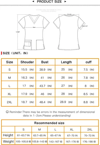 Miniatura 7 de niaahinn Scrubs Medical Uniforme - Conjunto de ropa quirúrgica para mujer con cuello en V y pantalón deportivo cónico tipo cargo