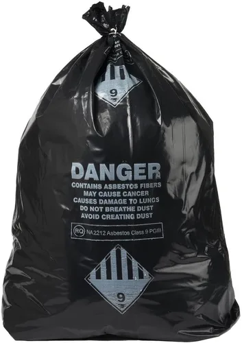 Ultrasac Bolsa de asbesto de 33 galones de 4 mil, 30 x 40 pulgadas, 50 unidades, color negro (UL-ASB-4 MIL-50)