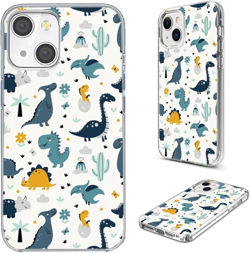 Miniatura 10 de Funda protectora completa a prueba de golpes, delgada, suave, TPU transparente, para iPhone 14/13 6.1, diseño de animales de dibujos animados