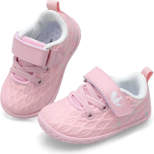 FEETCITY Zapatillas de bebé para niños y niñas zapatos de primera caminata zapatos de cuna para recién nacidos zapatos de meter