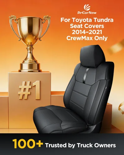 Miniatura 3 de Super Cover - Fundas de asiento delantero para Toyota Tundra 2014-2021 (solo asientos de cubo), protectores de asiento delantero de cuero