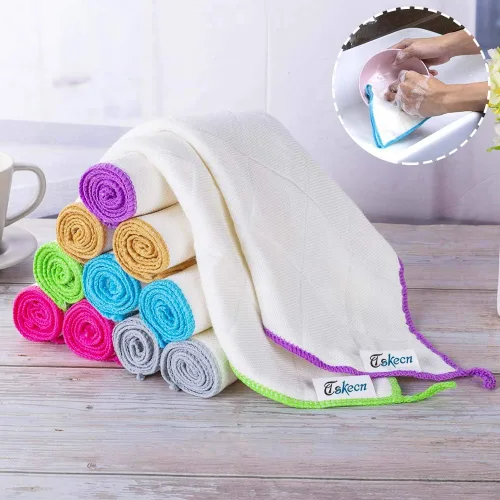Miniatura 4 de Juego de paños de cocina de 10 piezas, toallas reutilizables y altamente absorbentes para cocinas, baños y encimeras de limpieza.