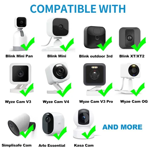 Miniatura 2 de Cargador de cable de extensión de alimentación de 10 pies para Wyze Cam V3/V4/OG/V3 Pro, Blink Mini Pan/Mini, Kasa, Ring Interior, Eufy, SimpliSafe