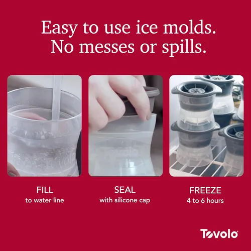 Miniatura 4 de Tovolo Molde de Hielo para Perro Forma de Esfera Hielo en Forma de Perro Moldes de Hielo Esférico Juego de 2 Regalo Festivo para Navidad Relleno