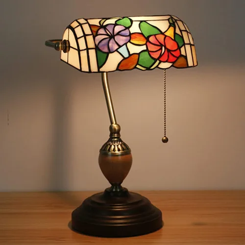Miniatura 47 de Lámpara de escritorio Bankers Lámpara, Vintage, Mesa, Lámparas de noche, Lectura para Oficina de Estudio, Base de Aleación, W11 H15, Barroco Verde