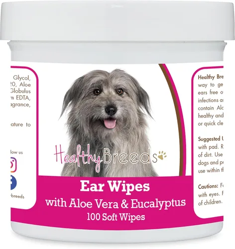 Miniatura 19 de Healthy Breeds Pastor alemán, silla de montar, toallitas de limpieza de oídos con aloe y eucalipto para perros, 100