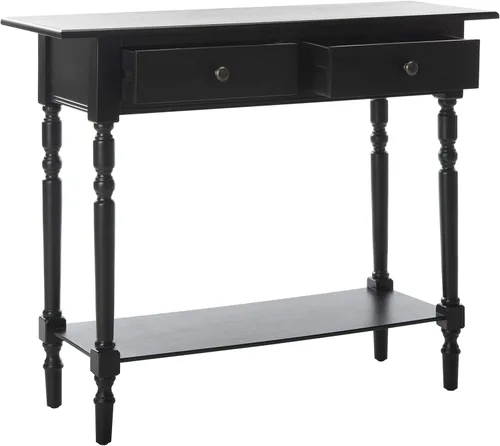 Miniatura 10 de SAFAVIEH Home Collection - Mesa consola de cereza oscura de romero con cajones y estante, consola de almacenamiento clásica contemporánea, diseño