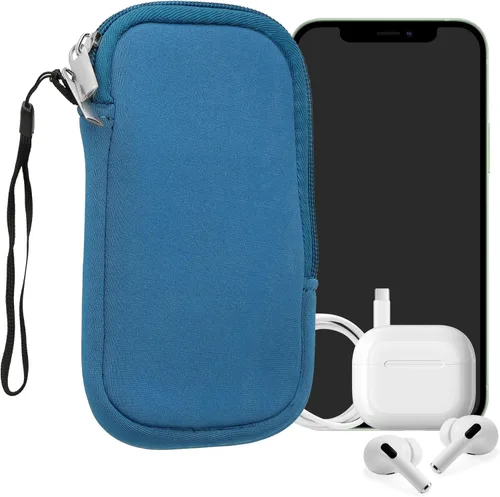 Miniatura 88 de kwmobile Funda universal para teléfono tamaño XS - 3,5/4 pulgadas - Funda de neopreno para teléfono inteligente con cremallera - Funda impermeable