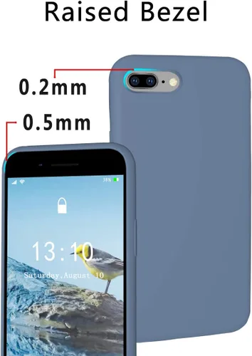 Miniatura 6 de Funda compatible con iPhone 8 Plus/7 Plus (5.5 pulgadas), [protección contra caídas] [arañazos] de silicona líquida a prueba de golpes, antihuellas
