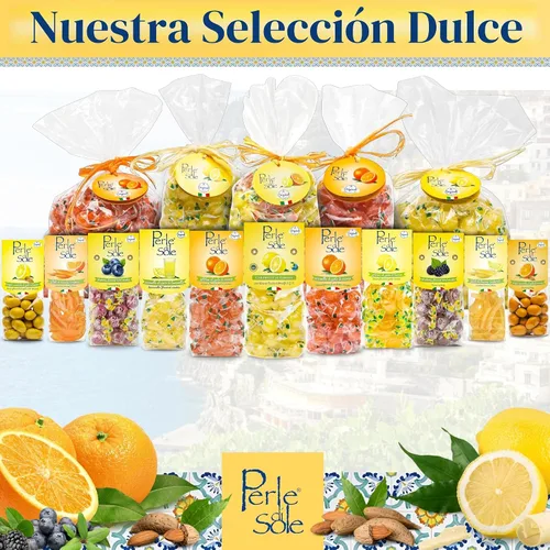 Miniatura 7 de Perle di Sole Gotas de caramelo de limón italiano, caramelo duro de limón envuelto individualmente, caramelos cítricos gaseosos y agrios