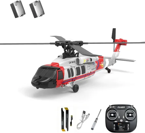 Miniatura 2 de Helicóptero RC K200 Black Hawk, modelo de helicóptero RC de accionamiento directo sin escobillas de 6 canales con posicionamiento de flujo óptico