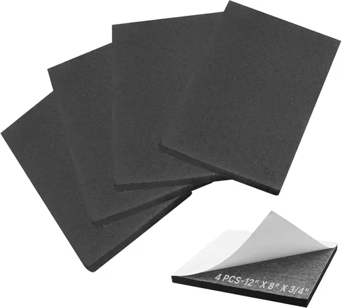 Miniatura 14 de Storystore 5 hojas acolchadas de espuma de 12 x 8 x 1/8 pulgadas, autoadhesivas, de espuma de celda cerrada, de neopreno, aislantes, almohadillas